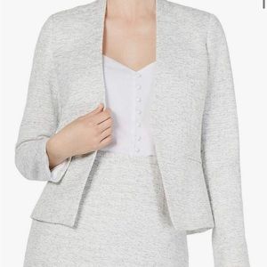 Calvin Klein Tweed Open Front Blazer